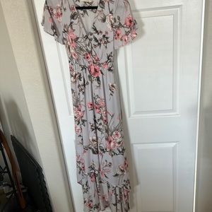 High low floral dress